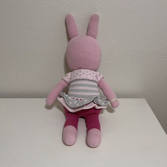 Cuddle + Kind Chloe the Bunny Rabbit Plush Knit Handmade Doll Stuffed Animal 20" - Picture 10 of 15